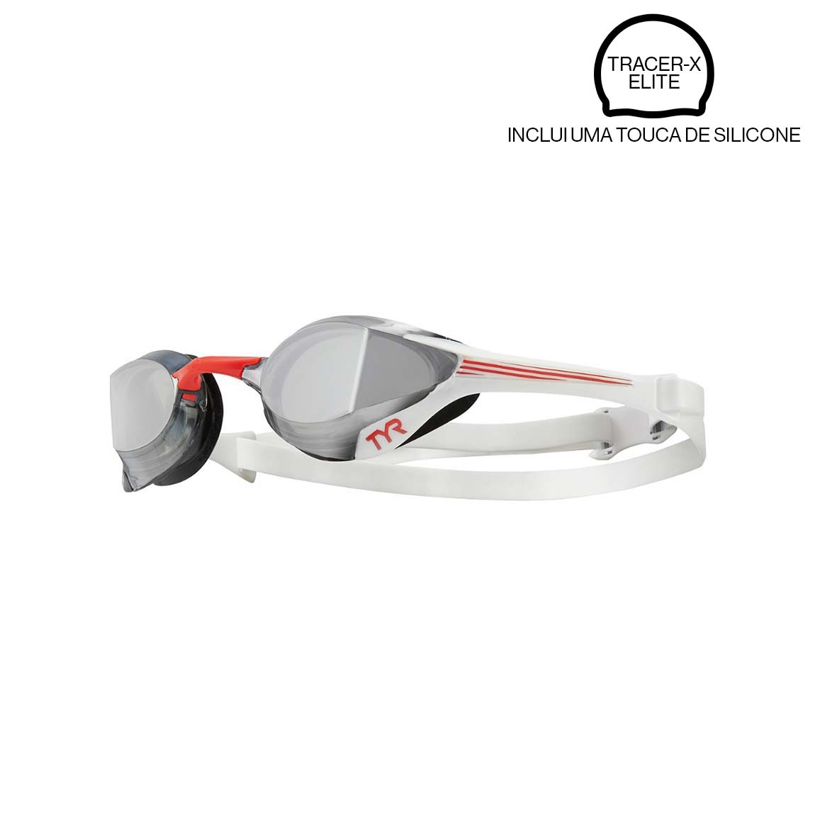Óculos de Natação Adulto Tracer-X RZR Racing Mirrored TYR Branco